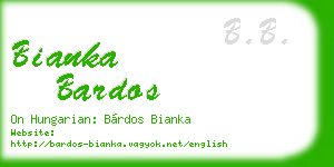 bianka bardos business card